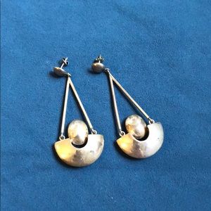 Swinging chandelier sterling earrings